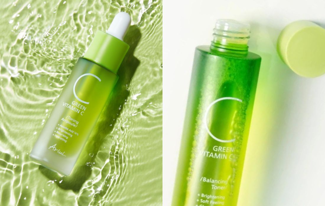 Ampoule dan Toner dari Rangkaian Ariul Green Vitamin C Untuk Mencerahkan Kulit Wajah Si Kulit Sensitif beautybeat.id