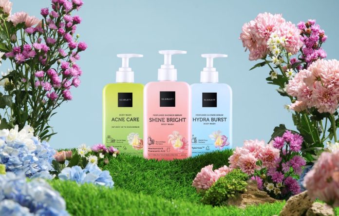 Scarlett Perfumed Shower Serum, Inovasi body wash terbaru Scarlett yang memadukan wangi mewah kelas dunia dengan skincare serum ingredients. beautybeat.id