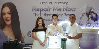 lavojoy Siap Selamatkan Rambut Rusak Kamu dengan Kehadiran Rangkaian Perawatan Rambut Terbaru Repair Me Now Dickson Leo, Brand Director lavojoy Indonesia & Firman, Hair Expert pada acara peluncuran Repair Me Now The Ultimate Hair Repair Rescue yang diselenggarakan di Habitate Oakwood, Jakarta Selatan. beautybeat.id